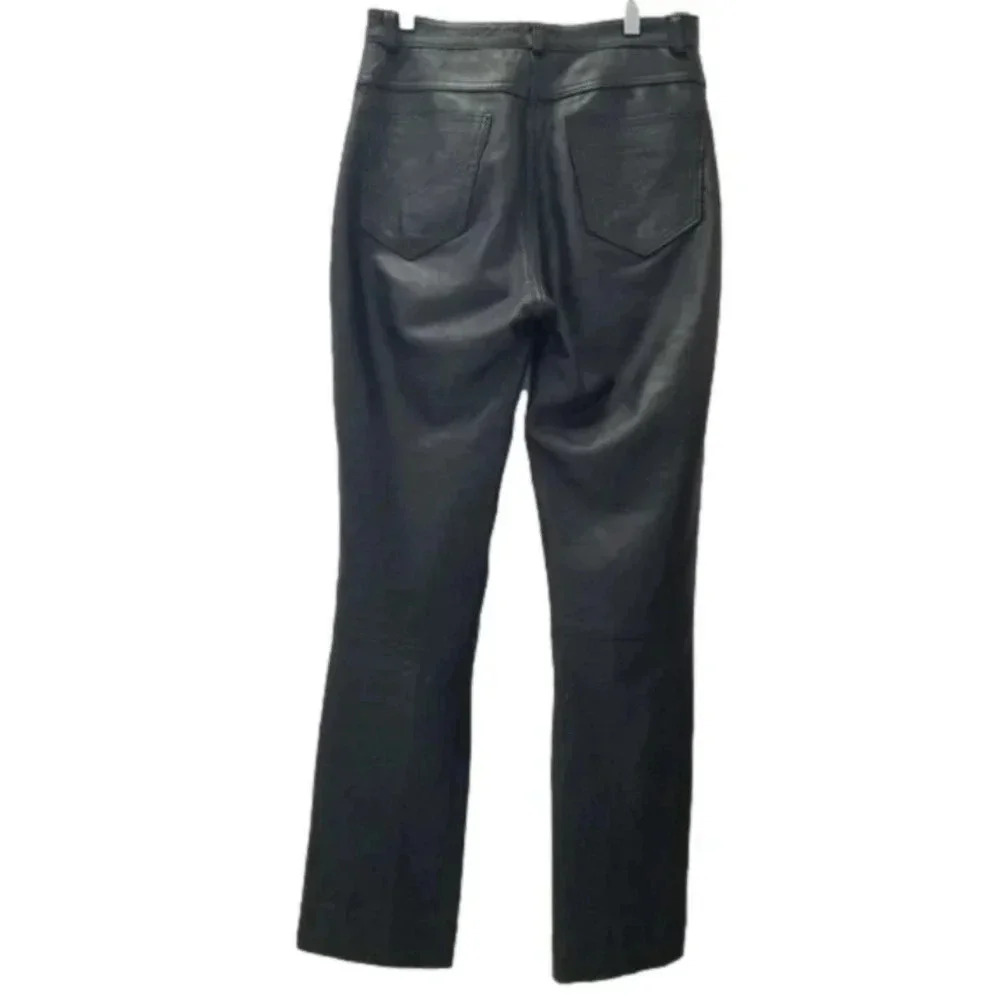 LEATHER Pants  High Rise Tall Fit 30 - Picture 2 of 13